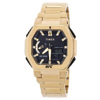 Timex UFC Colossus Alarm World Time Quartz Analog-Digital Black Dial Mens Watch
