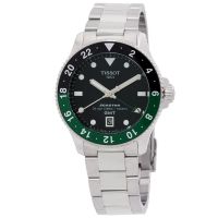 Tissot Seastar 1000 Quartz GMT Black Dial Sorite Bezel Mens Watch