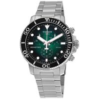 Tissot Seastar Chronograph Quartz Green Dial Mens Watch