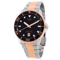 Tissot Seastar Quartz Black Dial Mens Watch
