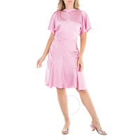 Victoria Beckham Draped Sleeve Satin Finish Dress