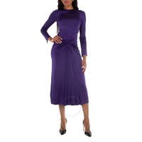 Victoria Beckham Long Sleeve Gathered Midi Dress