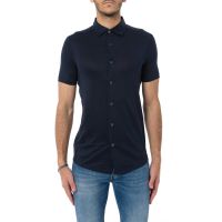 Emporio Armani Buttoned Curved Hem Polo Shirt