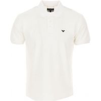Emporio Armani Micro Eagle Mercerised Pique Polo Shirt