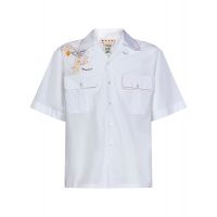 Marni Logo-Embroidered Short-Sleeved Buttoned Shirt