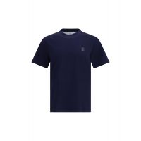 Brunello Cucinelli Logo Printed Crewneck T-Shirt