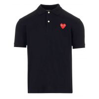 Comme des Garcons Play Heart Embroidered Polo Shirt