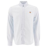 Maison Kitsune Fox Head Embroidered Long-Sleeved Shirt