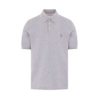 Brunello Cucinelli Logo Detailed Short-Sleeved Polo Shirt