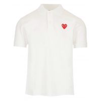 Comme des Garcons Play Heart Embroidered Polo Shirt