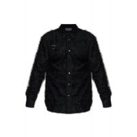 Alexander McQueen Buckle Detailed Fringed Shirt