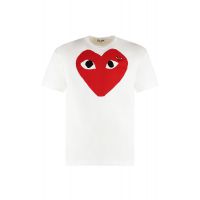 Comme des Garcons Play Heart Logo Printed Crewneck T-Shirt