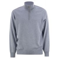 Brunello Cucinelli Funnel-Neck Knitted Polo Shirt