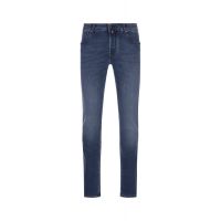 Jacob Cohen Logo-Patch Straight-Leg Slim-Cut Jeans