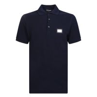 Dolce & Gabbana Logo Plaque Short Sleeved Polo Shirt