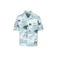 Maison Kitsune Island-Print Short-Sleeved Shirt