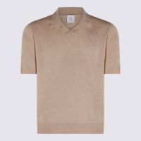 Eleventy Open Collar Fine Knit Polo Shirt