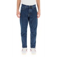 Carhartt WIP Newel Logo-Patch Straight-Leg Jeans