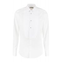 Dolce & Gabbana Embellished Buttoned Poplin Tuxedo Shirt