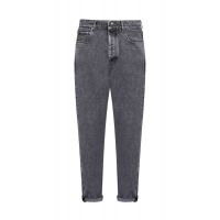 Brunello Cucinelli Logo Patch Straight-Leg Jeans