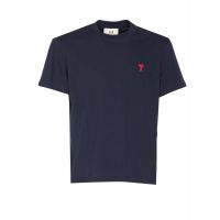 AMI Logo Embroidered Crewneck T-Shirt