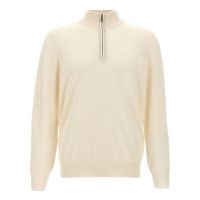 Brunello Cucinelli Funnel-Neck Knitted Polo Shirt