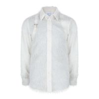 Alexander McQueen Buckle Detailed Fringed Shirt