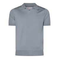 Brunello Cucinelli Short Sleeved Ribbed Polo Shirt