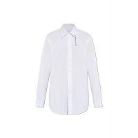 Alexander McQueen Cross-Bar Chain Curved Hem Shirt