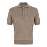 Brunello Cucinelli Ribbed Lightweight Knitted Polo Shirt