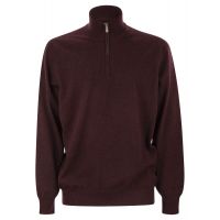 Brunello Cucinelli Funnel-Neck Knitted Polo Shirt