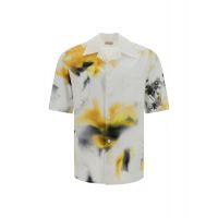 Alexander McQueen Obscured Flower Buttoned Bowling Shirt
