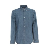 Polo Ralph Lauren Logo Embroidered Denim Shirt - Cettire