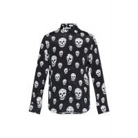Alexander McQueen Skull Printed Long-Sleeved Shirt