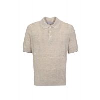 Brunello Cucinelli Wide Rib Knit Polo Shirt