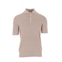 Brunello Cucinelli Short-Sleeved Ribbed Polo Shirt