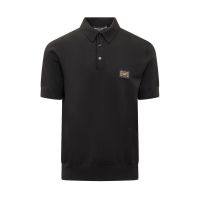 Dolce & Gabbana Logo-Plaque Short-Sleeved Polo Shirt