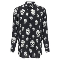 Alexander McQueen Skull Printed Long-Sleeved Shirt