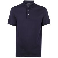 Emporio Armani Short Sleeved Jacquard Polo Shirt