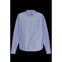 AMI Striped Logo Embroidered Shirt