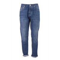 Brunello Cucinelli Logo Patch Straight-Leg Jeans
