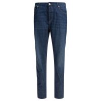 Brunello Cucinelli Logo Patch Cuffed-Hem Jeans