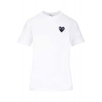Comme des Garcons Play Heart Detailed Crewneck T-Shirt
