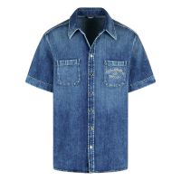 Dolce & Gabbana Logo Embroidered Denim Shirt