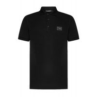 Dolce & Gabbana Logo Plaque Polo Shirt