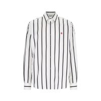 Alexander McQueen Skull Embroidered Striped Shirt