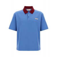 Marni Contrast Collar Pique Polo Shirt