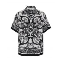 Dolce & Gabbana Majolica-Printed Short Sleeved Shirt