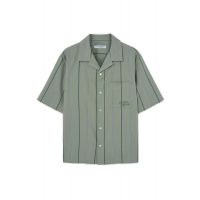 Maison Kitsune Striped Short Sleeved Resort Shirt