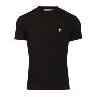 AMI Logo Embroidered Crewneck T-Shirt